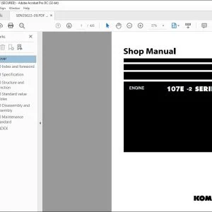 Komatsu 107E-2 Series Engine Shop Manual SЕN05623-09 - PDF DOWNLOAD