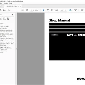 Komatsu 107E-3 Series Engine Shop Manual SEN06655-01 - PDF DOWNLOAD