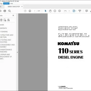 Komatsu 110 Series Diesel Engine Shop Manual SEBE6138A05 - PDF DOWNLOAD