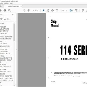 Komatsu 114 Series Diesel Engine Shop Manual SEBM020400 - PDF DOWNLOAD