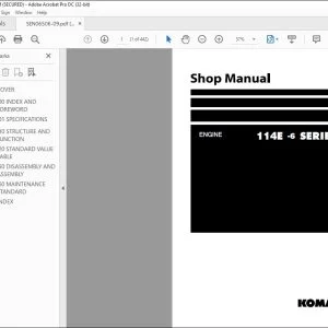 Komatsu 114E-6 Series Engine Shop Manual SEN06506-09 - PDF DOWNLOAD