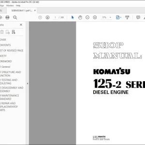 Komatsu 125-2 Series Diesel Engine Shop Manual SEBM006411 - PDF DOWNLOAD