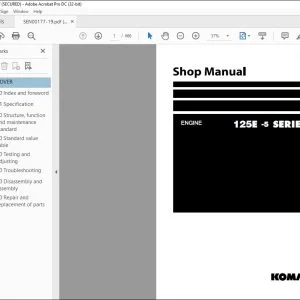 Komatsu 125E-5 Series Engine Shop Manual SEN00177-19 - PDF DOWNLOAD