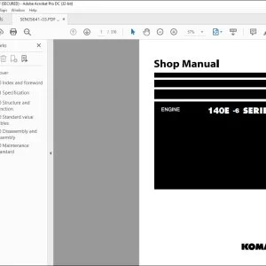 Komatsu 140E-6 Series Engine Shop Manual SEN05641-03 - PDF DOWNLOAD