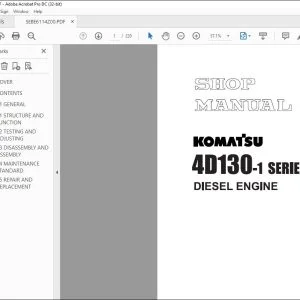 Komatsu 4D130-1 Series Diesel Engine Shop Manual SEBE6114Z00 - PDF DOWNLOAD