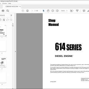 Komatsu 614 Series Diesel Engine Shop Manual CEBM614002 - PDF DOWNLOAD