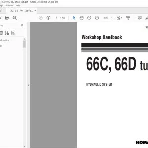 Komatsu 66C 66D turbo HYDRAULIC SYSTEM Workshop Handbook Manual 3072 517 M1 - PDF DOWNLOAD