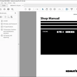 Komatsu 67E-2 Series Engine Shop Manual SEN04473-00 - PDF DOWNLOAD