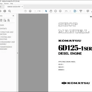 Komatsu 6D125-1 Series Diesel Engine Shop Manual SEBES6150000 - PDF DOWNLOAD