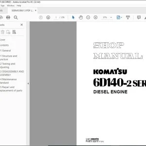 Komatsu 6D140-2 Series Diesel Engine Shop Manual - PDF DOWNLOAD