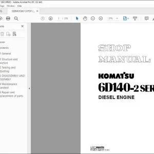 Komatsu 6D140-2 Series Diesel Engine Shop Manual SEBM008613 - PDF DOWNLOAD