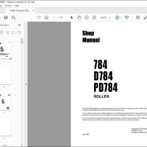 Komatsu 784 D784 PD784 ROLLER Shop Manual SMR-784 - PDF DOWNLOAD