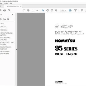 Komatsu 95 Series Diesel Engine Shop Manual SEBE61460114 - PDF DOWNLOAD