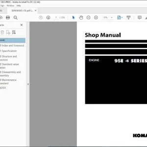 Komatsu 95E-6 Series Engine Shop Manual SEN06060-05 - PDF DOWNLOAD