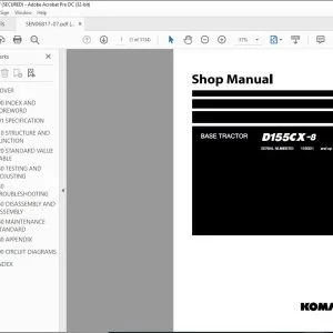 Komatsu D155CX-8 Base Tractor Shop Manual SEN06817-07 - PDF DOWNLOAD