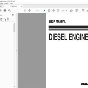 Komatsu Diesel Engine Shop Manual DE-BE3 - PDF DOWNLOAD
