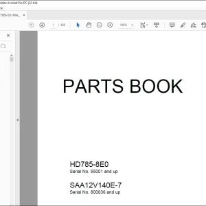 Komatsu HD785-8E0 Truck Parts Manual FEN04789-00 - PDF DOWNLOAD