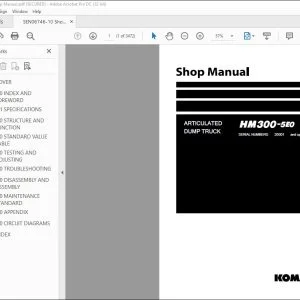 Komatsu HM300-5E0 Articulated Dump Truck Shop Manual SEN06746-10 - PDF DOWNLOAD