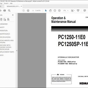 Komatsu PC1250-11E0 PC1250SP-11E0 Hydraulic Excavator Operation & Maintenance Manual EENAM03930 - PDF DOWNLOAD