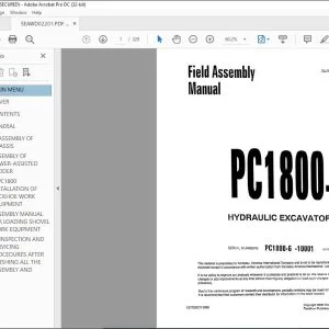 Komatsu PC1800-6 Excavator Field Assembly Manual SEAW002201 PDF