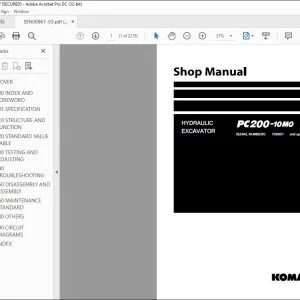 Komatsu PC200-10M0 Hydraulic Excavator Shop Manual SEN06867-03 - PDF DOWNLOAD