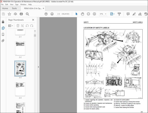 Komatsu PC290LC-11 Hydraulic Excavator Operation & Maintenance Manual ...