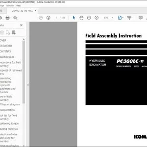 Komatsu PC360LC-11 Hydraulic Excavator Field Assembly Instruction Manual GEN00132-06 - PDF DOWNLOAD
