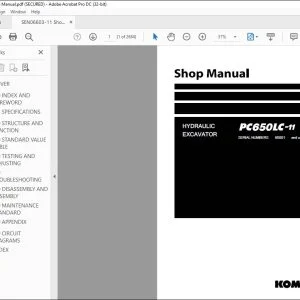 Komatsu PC650LC-11 Hydraulic Excavator Shop Manual SEN06603-11 - PDF DOWNLOAD