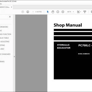 Komatsu PC700LC -11E0 Hydraulic Excavator Shop Manual UENBM00513 - PDF DOWNLOAD