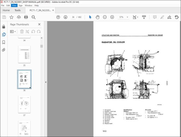 Komatsu Pc71 Hydraulic Excavator Shop Manual - Pdf Download 