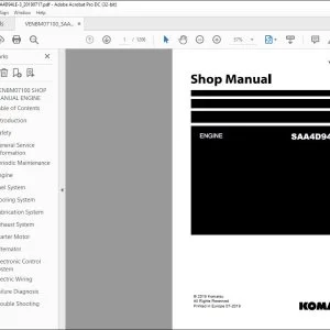 Komatsu SAA4D94LE-3 Engine Shop Manual VENBM07100 - PDF DOWNLOAD