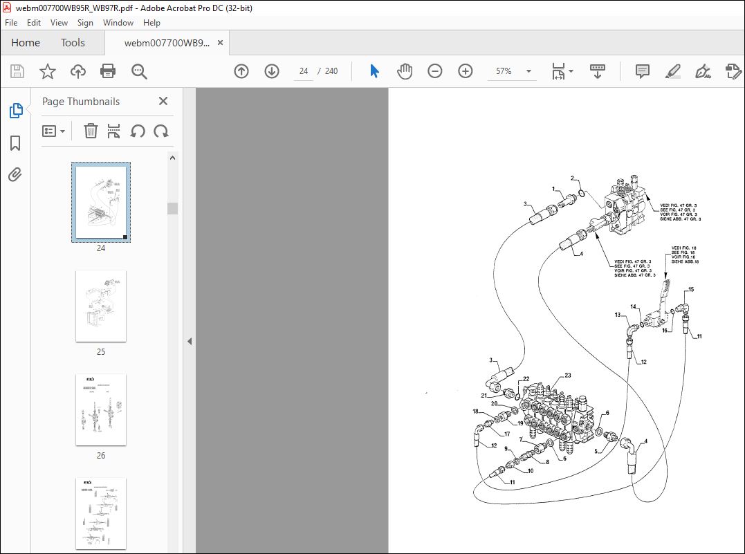 Komatsu WB95R WB97R Backhoe-Loader Repair & Maintenance Manual ...