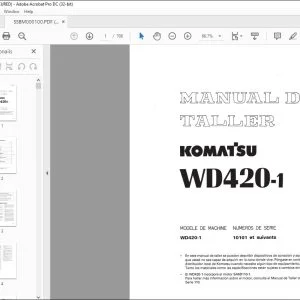 Komatsu WD420-1 Bulldozer de ruedas Manual de Taller SSBM000100 - PDF DOWNLOAD
