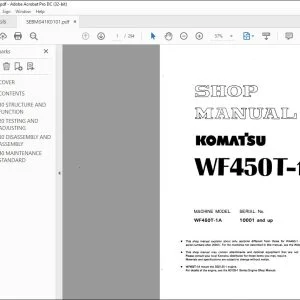 Komatsu WF450T-1A Trash Compactors Shop Manual SEBM041КО101 - PDF DOWNLOAD