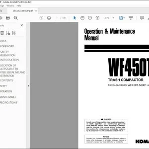 Komatsu WF450T-3 Trash Compactor Operation & Maintenance Manual SEAM034600P - PDF DOWNLOAD