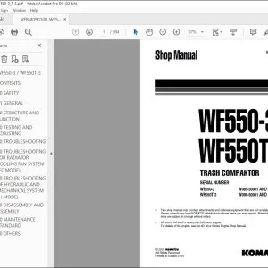 Komatsu WF550-3 WF550T-3 Trash Compaktor Shop Manual VEBM090100 - PDF DOWNLOAD