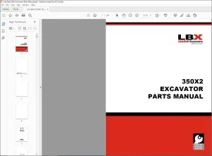 Link Belt 350X2 Excavator Parts Manual 2208 - PDF DOWNLOAD