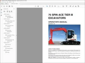 Link-Belt 75 Spin ace Tier III Excavators Operator's Manual 1205 - PDF DOWNLOAD