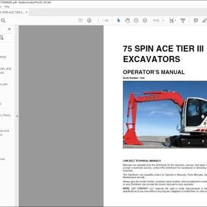 Link-Belt 75 Spin ace Tier III Excavators Operator's Manual 1205 - PDF DOWNLOAD