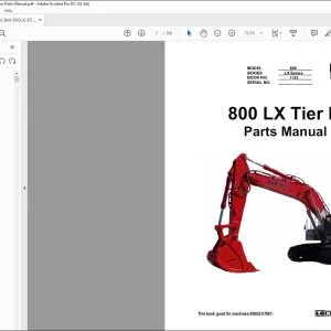 Link Belt 800LX - EX Tier 3 Excavator Parts Manual 1125 - PDF DOWNLOAD