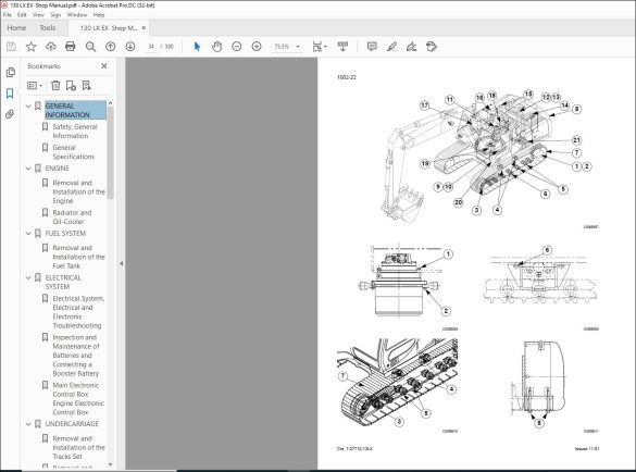 Linkbelt 130lx Crawler Excavators Service Manual 1030 - Pdf Download 