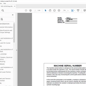 Linkbelt 160 LX EX SHOP MANUAL 1031 - PDF DOWNLOAD