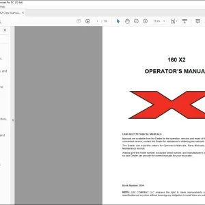 Linkbelt 160 X2 EXCAVATOR OPERATOR’S MANUAL 2104 - PDF DOWNLOAD