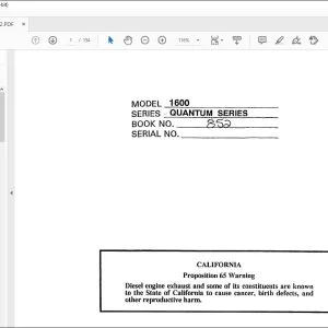 Linkbelt 1600 QUANTUM SERIES EXCAVATOR OPERATOR'S MANUAL WDL0620-0E(852) - PDF DOWNLOAD