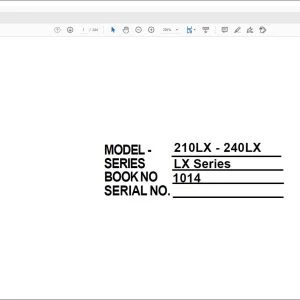 Linkbelt 210-240LX EXCAVATOR OPERATOR'S MANUAL 1014 - PDF DOWNLOAD