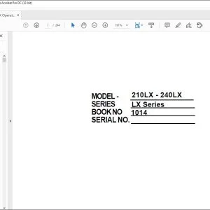 Linkbelt 210-240LX SERIES EXCAVATOR OPERATOR'S MANUAL 1014 - PDF DOWNLOAD