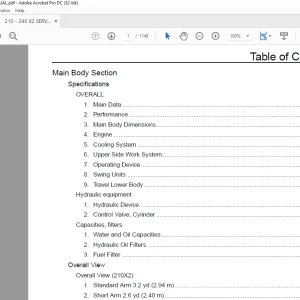Linkbelt 210-240X2 EXCAVATOR SERVICE MANUAL RST-00-00-001LX - PDF DOWNLOAD