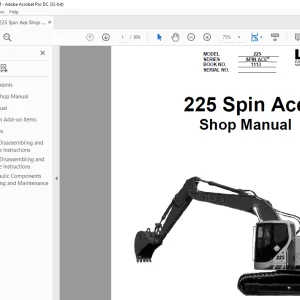 Linkbelt 225 SPIN ACE EXCAVATOR SHOP MANUAL 1113 - PDF DOWNLOAD