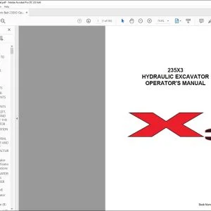 Linkbelt 235X3 HYDRAULIC EXCAVATOR OPERATOR'S MANUAL 235X3-OM-LXG-01 - PDF DOWNLOAD