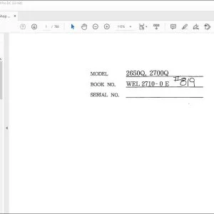 Linkbelt 2650Q-2700Q EXCAVATOR SHOP MANUAL WEL2710-0E(819) - PDF DOWNLOAD